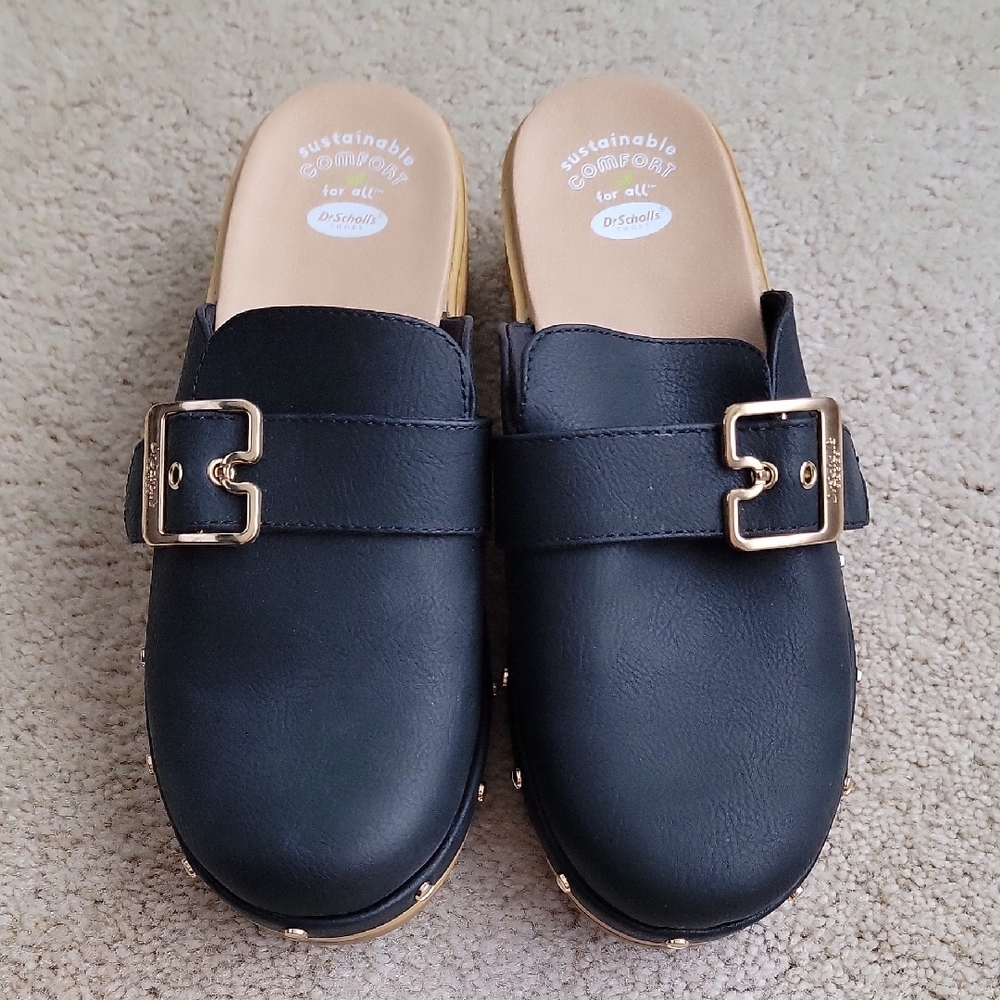 NEW! Dr. Scholl's Clog With Gold Detailing